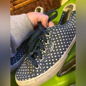 Bob’s Sneaker. Navy Blue w/ White Dots